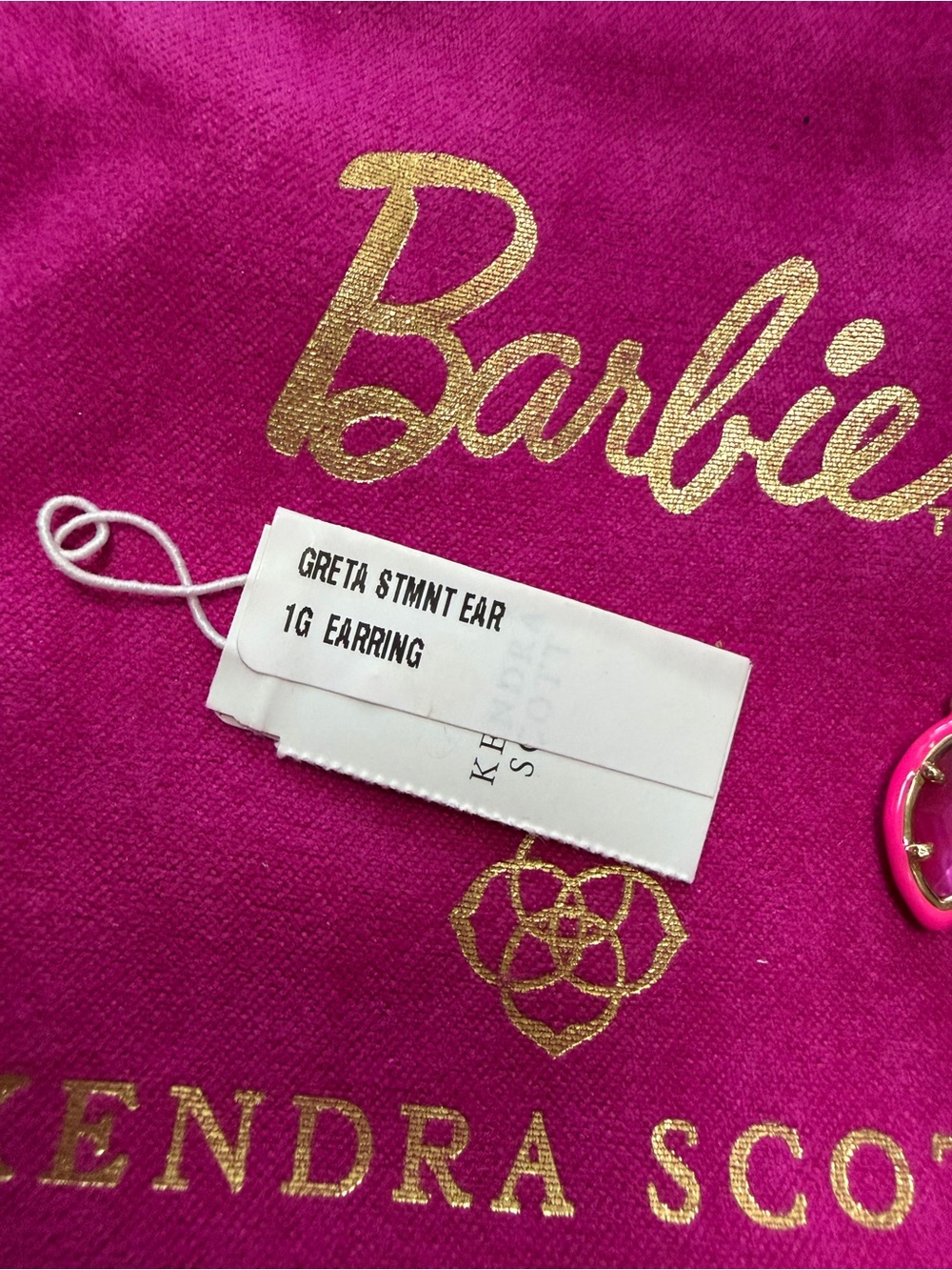 Kendra Scott Barbie Collection Greta Statement Earrings in Pink Mix - Picture 3 of 5